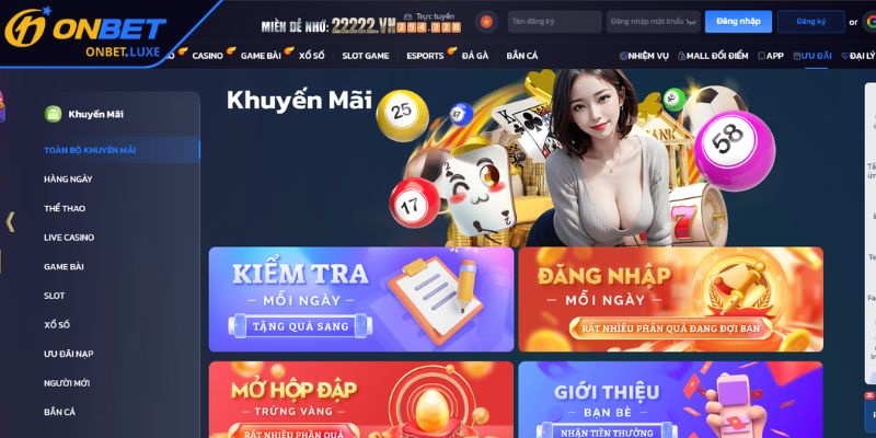 Ưu đãi khủng và giá trị dành riêng cho hội viên tại ONBET